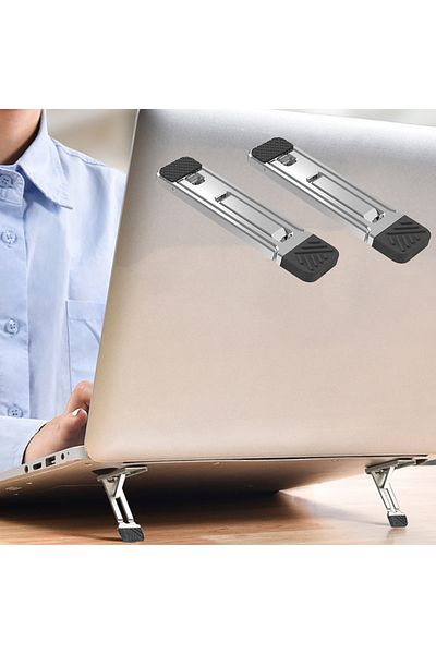Choice 2 قطعة أقدام الرفع غير قابلة للانزلاق سبائك الزنك حامل الكمبيوتر المحمول ل Macbook Air Pro Pad IP سطح المكتب Kickstand Fol...