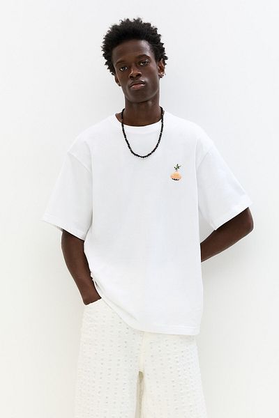 Pull & Bear T-shirt with embroidered vase
