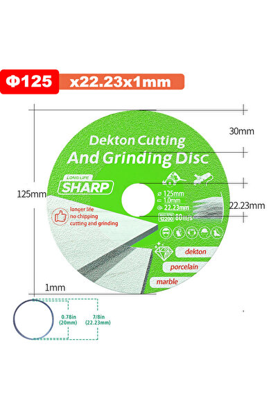 Choice 125mm Diamond Marble Saw Blade Ceramic Tile Jade Special Polishing Cut...
