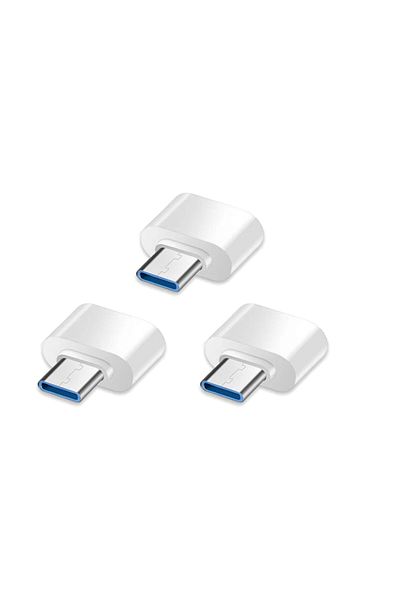Choice 3 قطع محول أبيض من النوع C إلى USB 3.0 USB-C 3.1 ذكر OTG موصل بيانات أنثى لجهاز MacBook Pro iPad