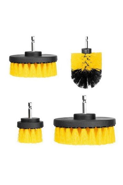 OEM Set of 4 cleaning brushes with adapter for drill/self-tapping tool