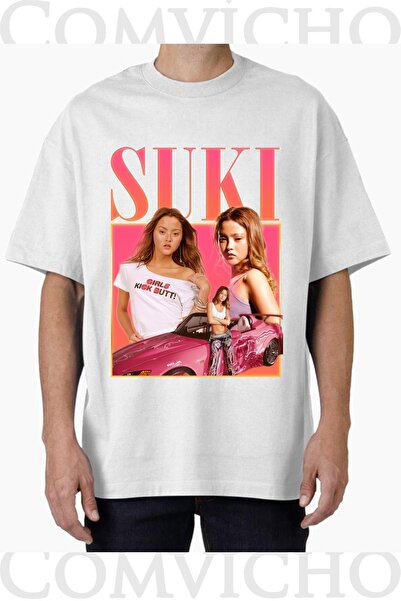 COMVİCHO Unisex Sukı V1 Design Printed Oversize T-Shirt