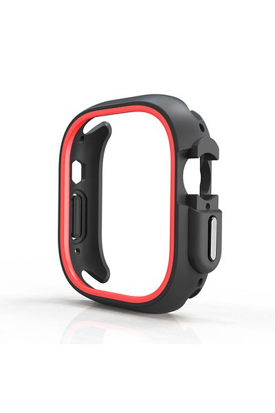 Choice 49MM Red For Apple Watch Ultra 2 49mm 44mm 45mm 41mm TPU Protective Case Silicone Bumper Cover Shell
