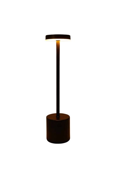 Choice changeable black Simple LED Rechargeable Touch Metal Table Lamp Three Colors Bedside Creative Ambien