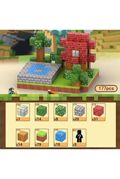 Choice1 177Pcs Set Megnetic Building Blocks Toys DIY Mine Magnetism Cube World Architecture Set Sensory Todd