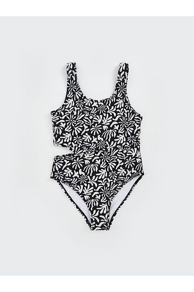 LC Waikiki Black Quick Dry Uv Protection Girls Swimsuit