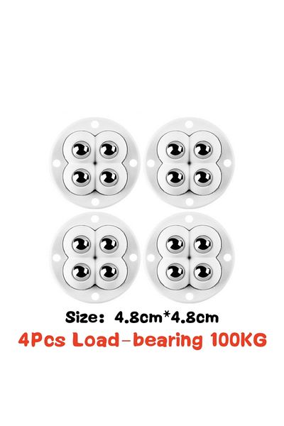 Choice E white 4Pcs Self Adhesive Mute Ball universal wheel 4/3/2/1 Beads Furniture Casters Wheels Stainles