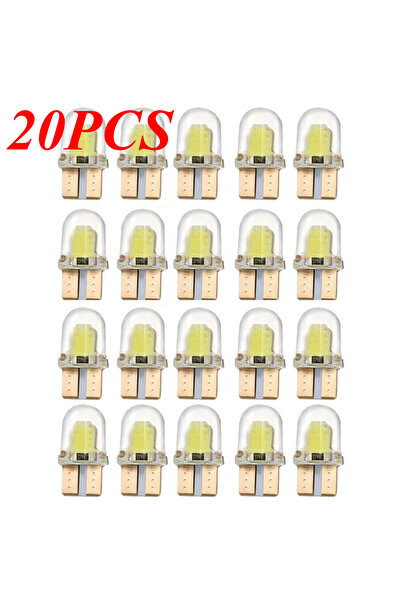 choice2 20Pcs LED W5W T10 194 168 W5W COB 4SMD Led Parking Bulb Auto Wedge Cl...
