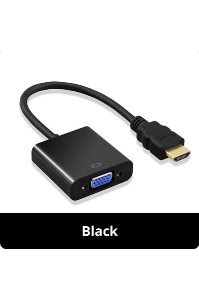 Choice HDMI TO VGA Black HD 1080P HDMI To VGA Cable Converter With Audio Power Supply HDMI Male To VGA Fema