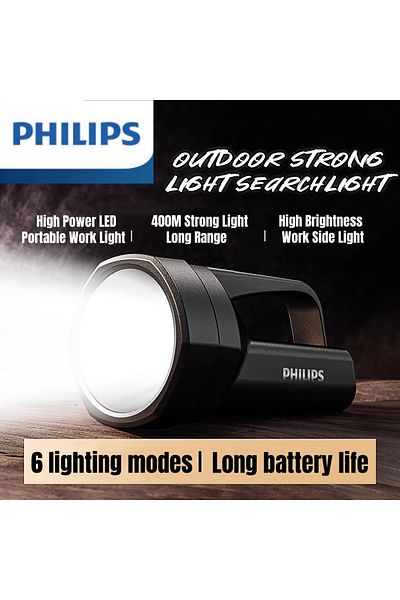 Philips SFL3121 Philips Flashlight with Side Light: High-Intensity, Wide-Angle, Long-Range, Ultra-Bright Por