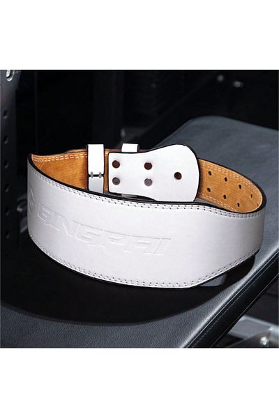 Choice M NL 10cm White 10cm Width Fitness Leather Belt Squat Hard Pull Waist Training Sports Waist Protect