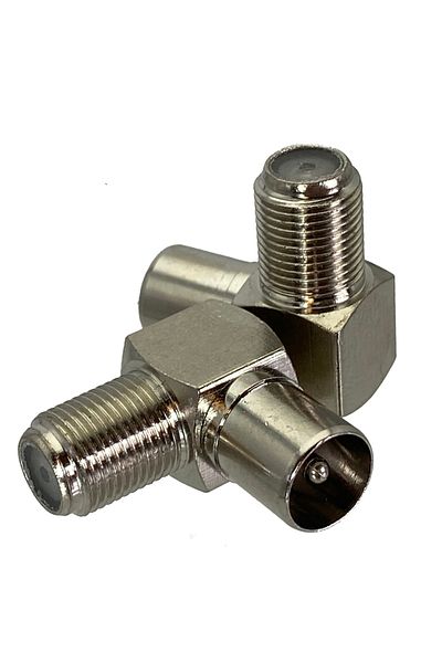 Choice F F to IEC M RA F TV to IEC PAL DVB-T Male Plug & Female Jack Striaght RF Adapter Connector Coaxial