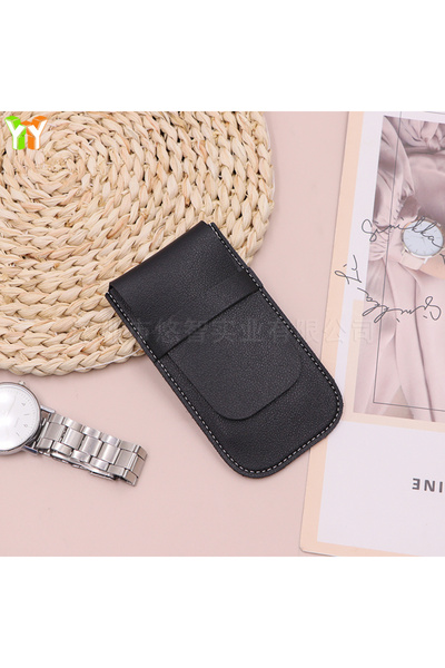 Choice حقيبة منظم ساعات من الجلد الصناعي الأسود بفتحة واحدة، حقيبة ساعات بسيط...