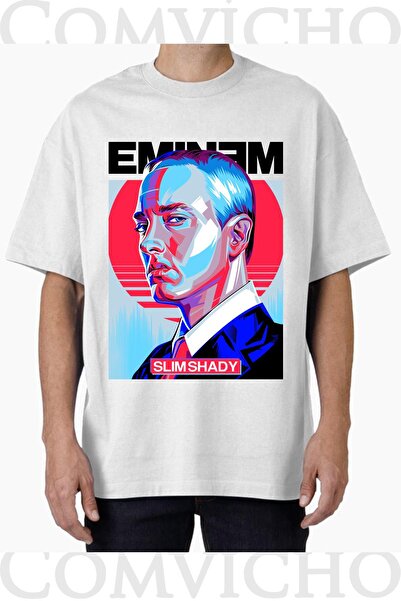 COMVİCHO تي شيرت مطبوع بتصميم Emimen v2 للجنسين