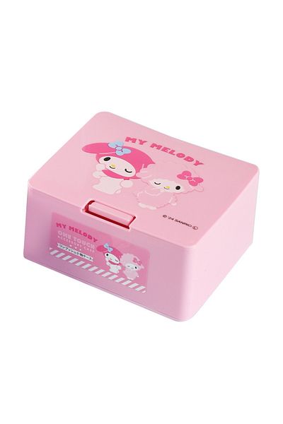 Miniso Melody Kawaii Sanrio Hello Kitty Cinnamoroll Cotton Swab Jewelry Storage Box Melody Kuromi Cute Cosm