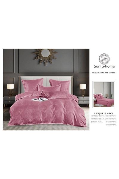 Sonia-home 6-piece satin cotton underwear – Sonia Home Damascus Rose Damascus
