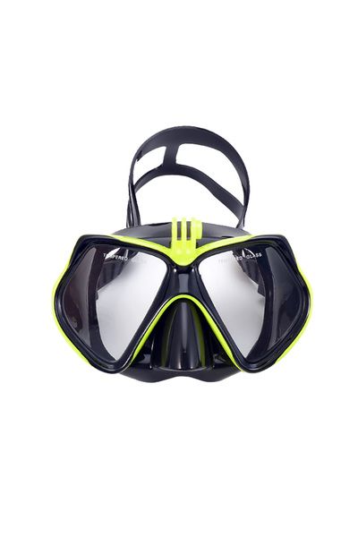 Choice قناع غوص أسود-أصفر، نظارات سباحة لكاميرا GoPro الرياضية تحت الماء، مصن...