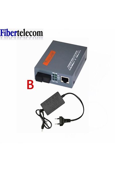 Choice B side Gigabit Fiber Optical Media Converter HTB-GS-03 1000Mbps Single Fiber SC Port External Power