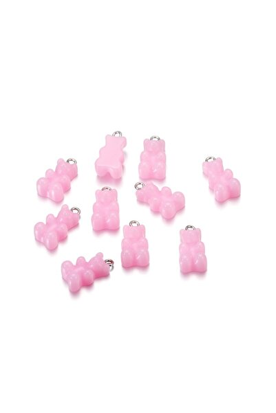 Choice Pink 10Pcs 14 Colors Cute Animal Gummy Bear Resin Charms For Making Dr...