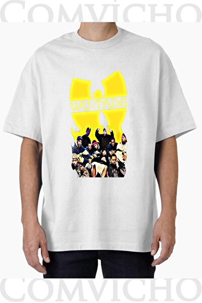 COMVİCHO تي شيرت مطبوع بتصميم Wu Tang v1 للجنسين