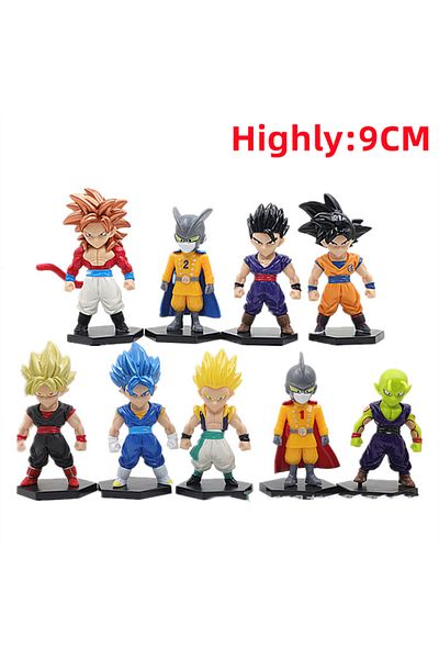 BANDAI G Style 8pcs Dragon Ball Z Super Saiyan Son Goku Son Gohan Vegeta Broly Piccolo Majin Buu Action Fig