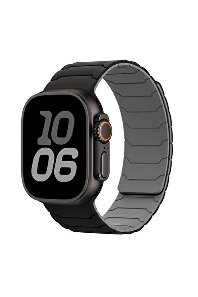 Choice 42 44 45 46 49 مم 10 حزام أسود رمادي لساعة Apple Watch ultra 2 Band 49 مم 45 مم 44 مم 40 مم 42 مم 46 مم 41 مم