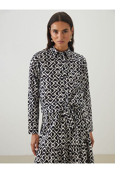 LC Waikiki Black Patterned Women's Shirt