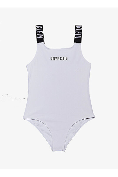 Calvin Klein Beyaz Kız Çocuk Mayo KY0KY00098YAA