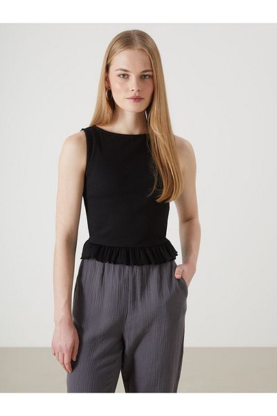 LC Waikiki New Season Crew Neck Crop Women's Tank Top - S5Hv28Z8