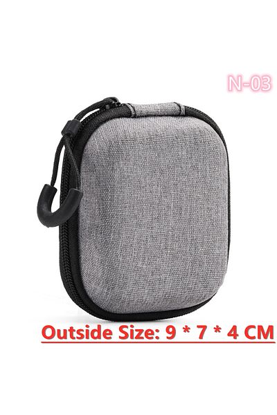 Choice N-03 Portable Data Cable Organizer Bag Small EVA Oval Earphone Storage Bags Hard Shell Waterproof Ca