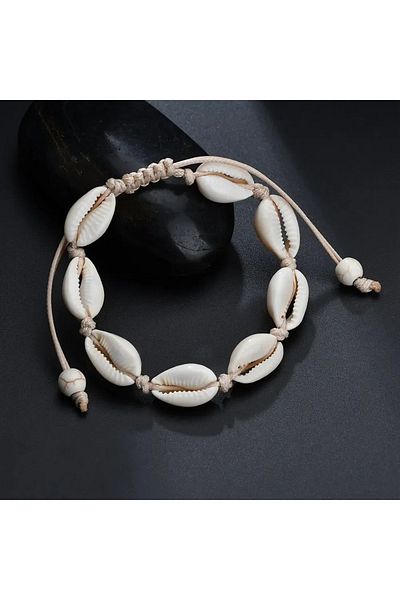 Choice White Summer Beach Shell Anklet For Women Bohemian Braided Rope Adjustable Chain Bangle Girls Leisu