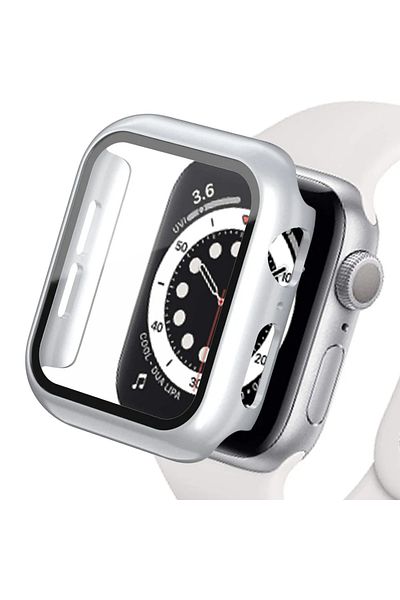 Choice Series 654 SE 40MM Silver 17 Tempered Glass+cover For Apple Watch 9 8 41mm 45mm 42mm 38mm PC bumper