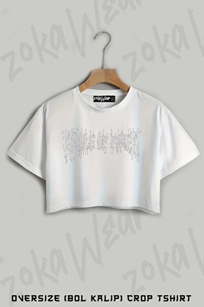 ZOKAWEAR Cradle Of Filth Printed Oversize Crop T-Shirt