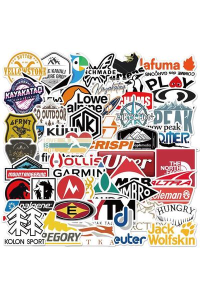 Choice MULTICOLOR 50Pcs Outdoor Brand Cartoon Stickers Cool Brand Logo Sticke...