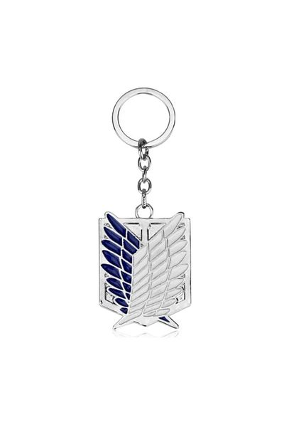 Choice سلسلة مفاتيح كلاسيكية فضية K335 من Attack On Titan Shingeki No Kyojin Anime Cosplay Wings of Liberty Keyr
