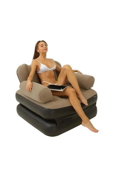SIKS Inflatable Armchair and Inflatable Chaise Lounge, 2 in 1, Made of PVC, 100x88x90cm