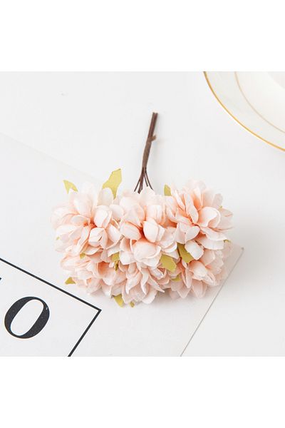Choice Light Pink 6Pcs 11Cm Artificial Flowers Silk Mini Carnation Wedding Handicraft Wreath Accessories Ch