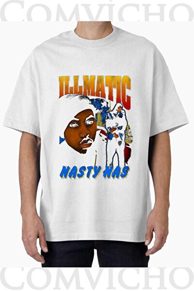 COMVİCHO تي شيرت مطبوع بتصميم Illmatic v2 للجنسين