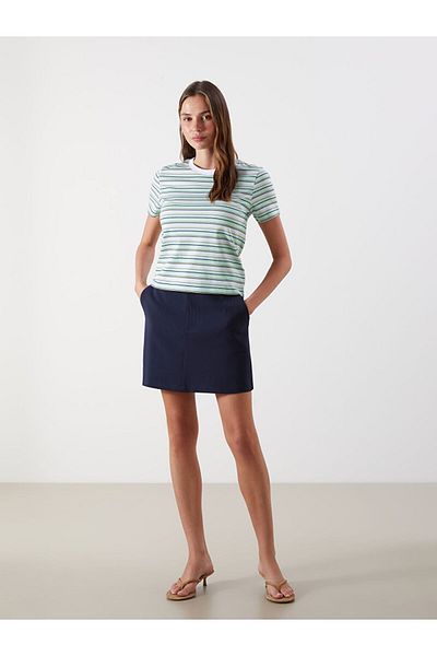 LC Waikiki New Season Crew Neck Striped Women's T-Shirt - S5Pe46Z8