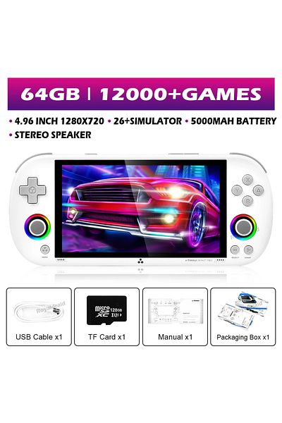 Choice 64G White 128G 256G Trimui Smart Pro Handheld Game Console 4.96''IPS Screen Linux System Joystick RG