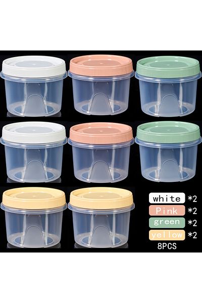 Choice Mixed color 8 pcs 8 Pcs 500ml Round Food Fresh Keeping Box Kitchen Refrigerator Storage Container Fr