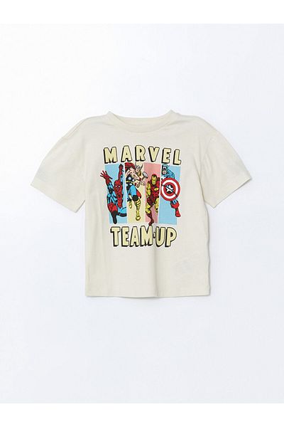 LC Waikiki Νέα σεζόν Spider-Man εμπριμέ χτενισμένο βαμβακερό αγόρι Tisort - S5FY86Z1