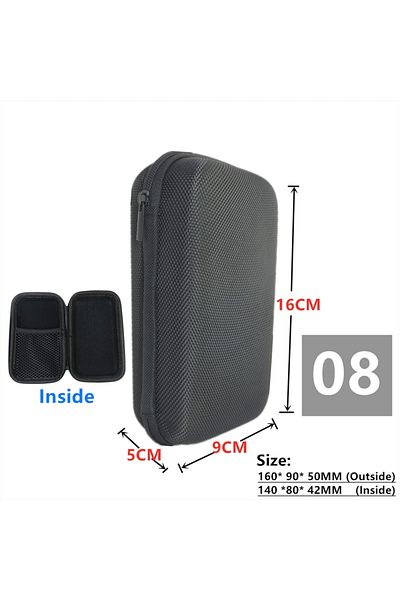 Choice 08 Earphone Data Storage Bag Cable Organizer Multimeter Electronic Box Bags Zipper Pouch Tech Gadge