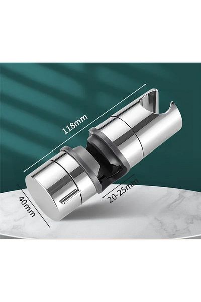 Choice silver 1pc Universal Shower Head Holder Adjustable 18~25mm ABS Chrome Shower Rail Holder Bathroom Ac