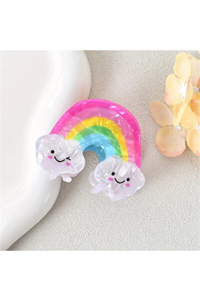Choice Rainbow Cartoon Rainbow Cloud Star Hair Claw Clips for Girls Small Acr...