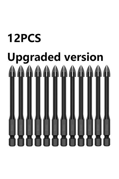 Choice 12pcs 10Pcs 6mm Cross Hex Drill Bit Set For Tile Porcelain Glass Mirror Multifunction Tile Porcelain