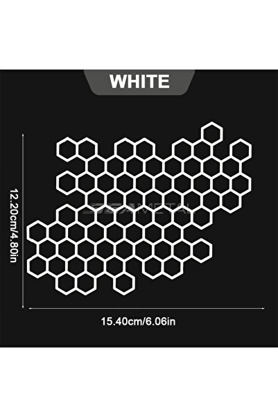 Choice1 ملصقات خوذة دراجة نارية بيضاء من BLALION بتصميم قرص العسل، ملصقات لتج...