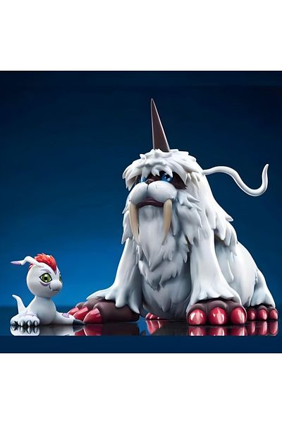 Takara Tomy Ikkakumon and Gomamo 11cm/4.3in Anime Digimon Adventure Figure Ikkakumon and Gomamon Figure Model M