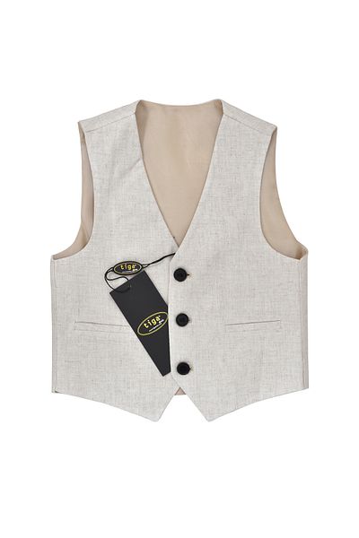 Tiga Kids Dark White Single Vest