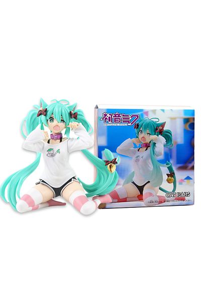 Choice With box New 2025 Miku Sitting girl Cute Style Anime Figure Toys 12cm PVC Model Collector Doll Birth